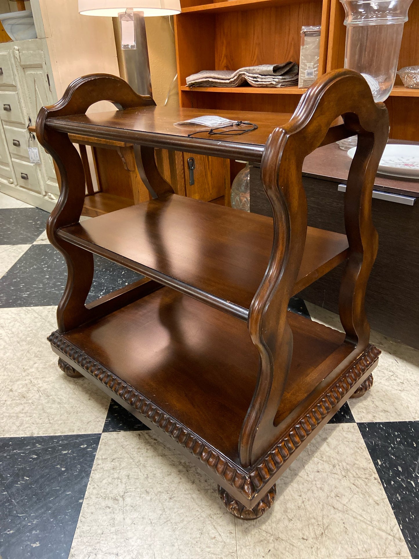 3 Tier Cherry Wood Bookcase (27"W x 19"D x 31"T)