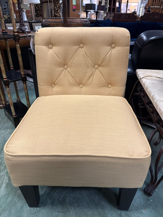 Yellow Armless Accent Chair