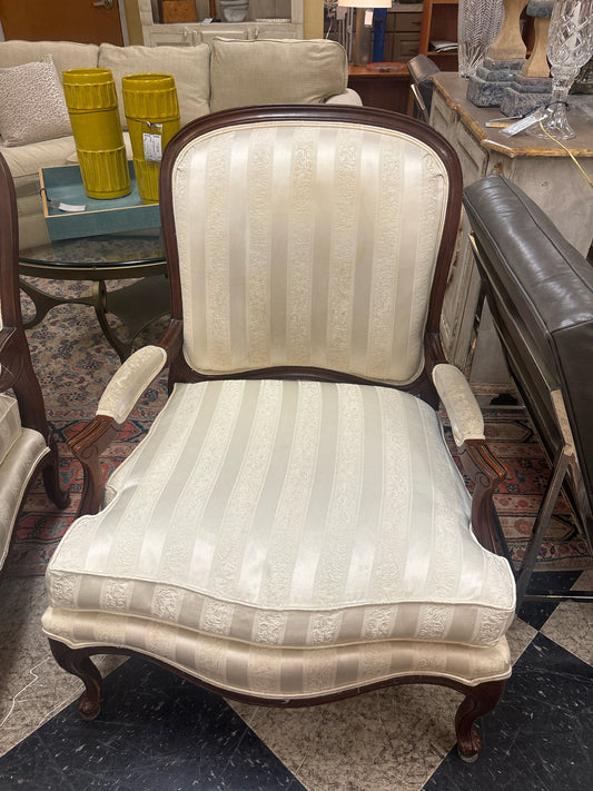 Bergere Chair w/ Cream Upholstery