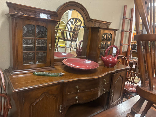 Antique Buffet w/2 Pieces & Mirror
