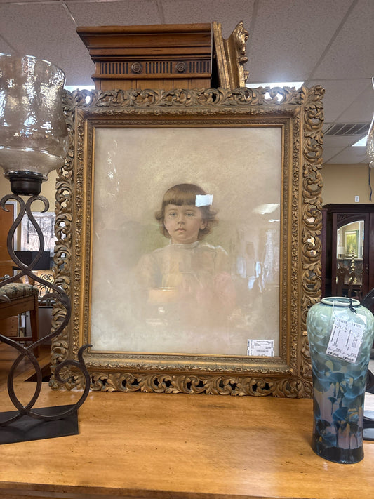 Vintage Photograph in Gold Ornate Frame (35x39)