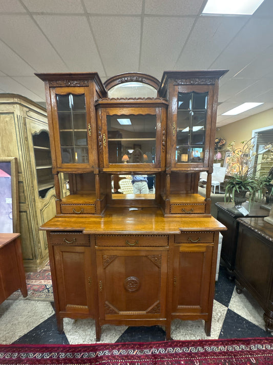 Antique Belgian Carved Buffet (2 pieces) Key at Front Desk
